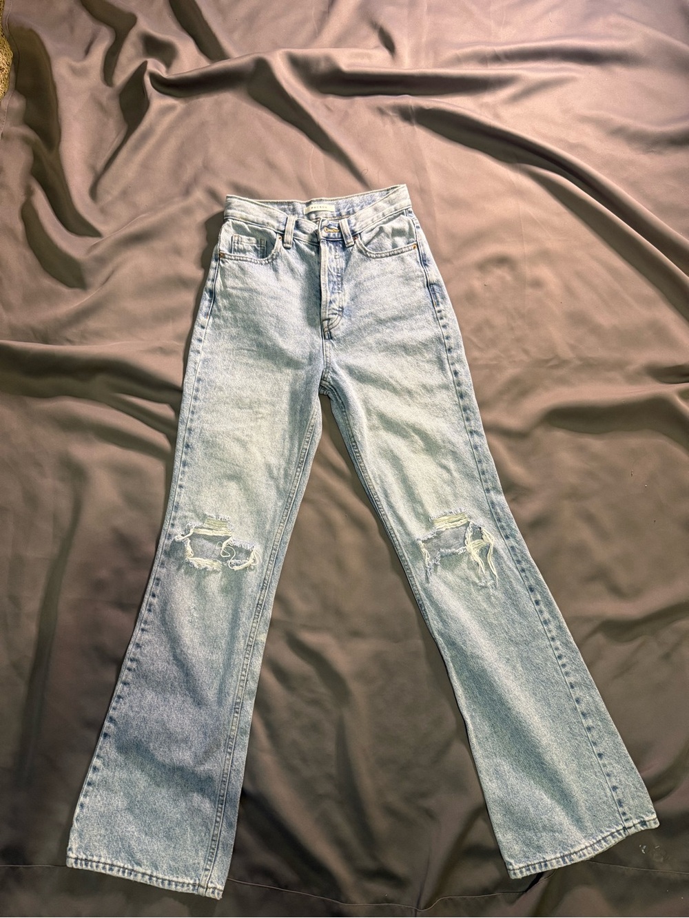 PacSun Light Blue Distressed Flare Jeans